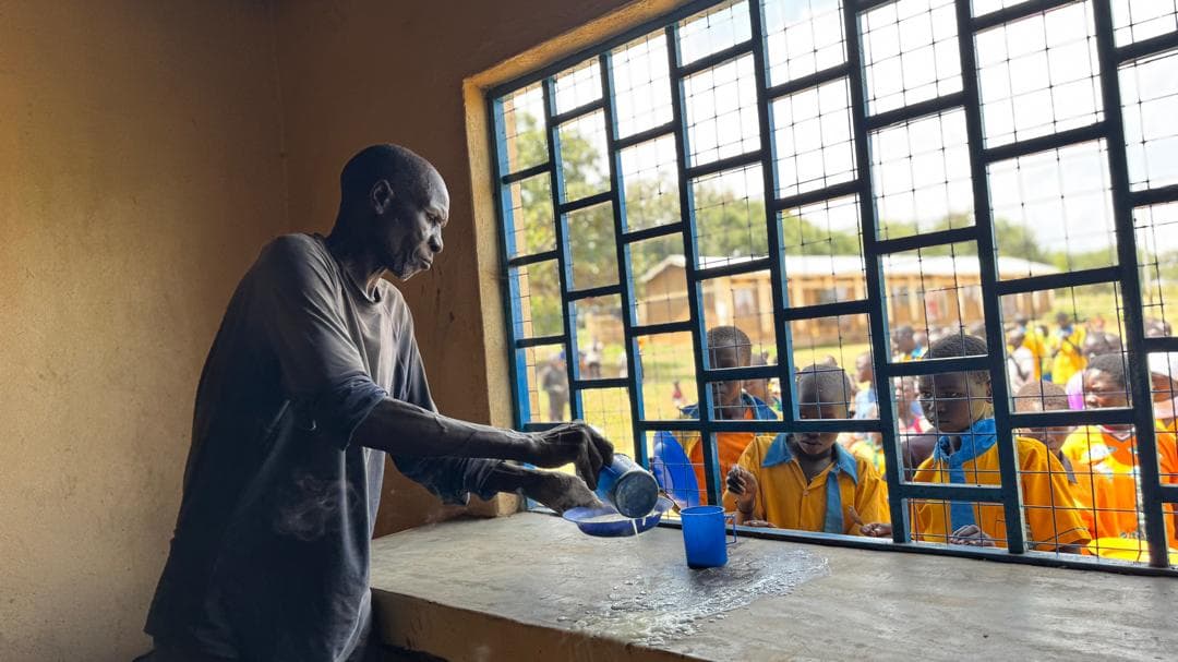 School feeding programme beneficiary in Karamoja